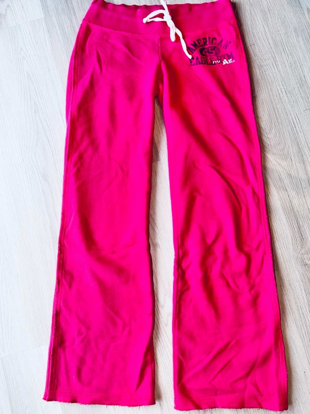 American Eagle Y2K Teen Flare Leg Sweatpants XS Pink Vintage Lounge
